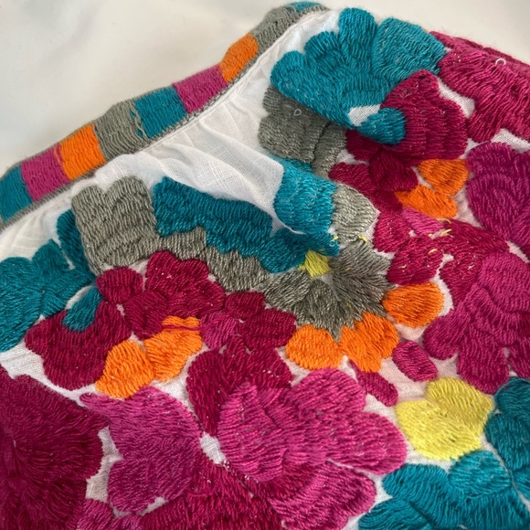 Anthropologie Multicolor Embroidered Tunic Oversized Blouse - Size M - NWOT - Picture 10 of 12